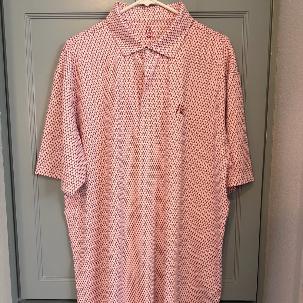 Rhoback Red and White Polo Shirt